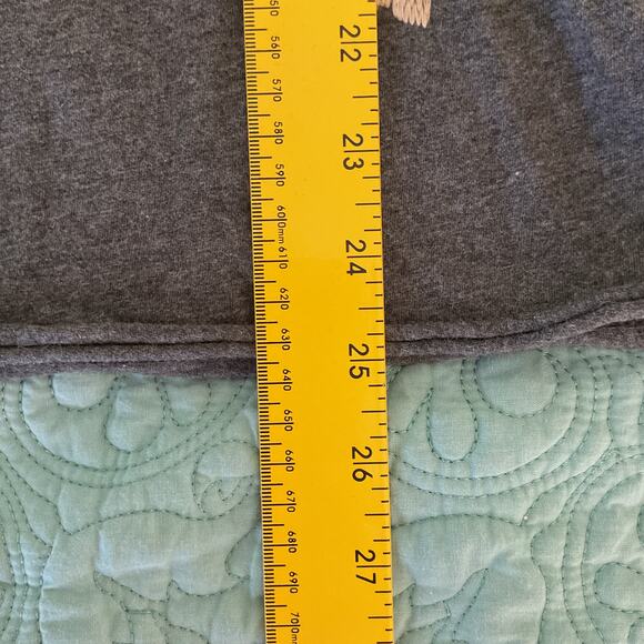 Johnny Was Adele Embroidered Jersey Top Charcoal Gray V Neck Small J17018-6 - Picture 7 of 9